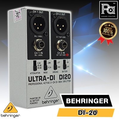 BEHRINGER DI-20 Professional Active 2-Channel DI-Box/Splitter