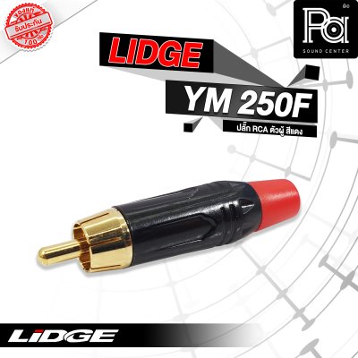 LIDGE YM-250F ปลั๊กRCA ตัวผู้  สีแดง