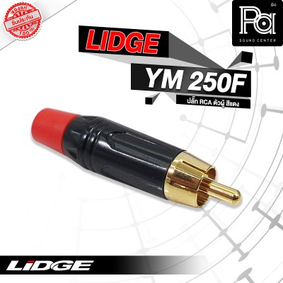 LIDGE YM-250F ปลั๊กRCA ตัวผู้  สีแดง