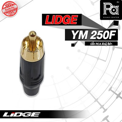 LIDGE YM-250F ปลั๊กRCA ตัวผู้ สีดำ