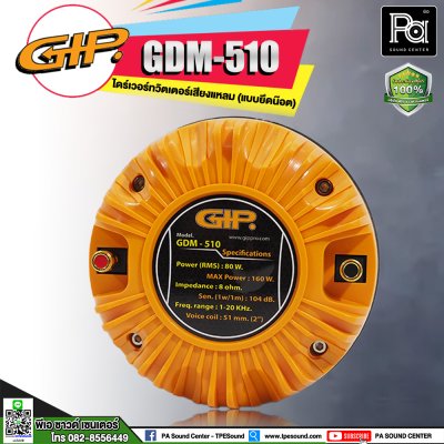 GIP GDM-510 ไดเวอร์ทวิตเตอร์เสียงแหลม แบบยึดน๊อต