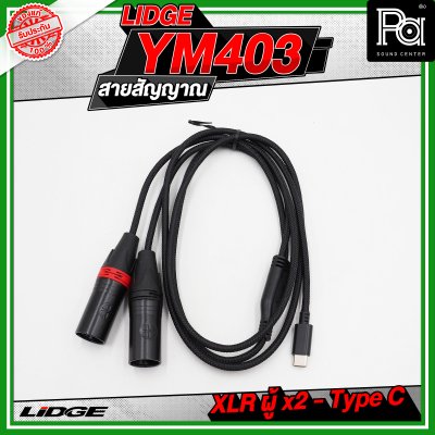 LIDGE YM-403 สาย USB TYPE-C ออก XLRผู้x2 สายสัญญาณเสียง
