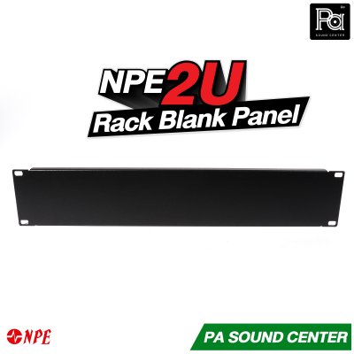 NPE Rack Blank Panel 2U Ms-Blk แผ่นเพลบปิดหน้าแร็คเหล็กพับขอบ พร้อมน๊อตยึด
