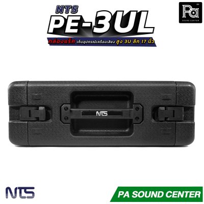 NTS PE-3UL กล่องแร็ค สูง 3U ลึก 17 นิ้ว ฝามีช่อง เก็บไมค์ และ ซิป พลาสติกชนิด Polythylene