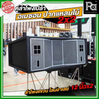 NOT SOUND ตู้โพงเปล่า อเมซอน ปากแหลมไม้ 2x2 ลำโพงแขวน ไลน์อาเรย์