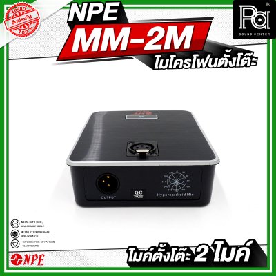 NPE MM-2M ไมโครโฟนตั้งโต๊ะ 2 ไมค์ ก้านยาว 24 เซนติเมตร