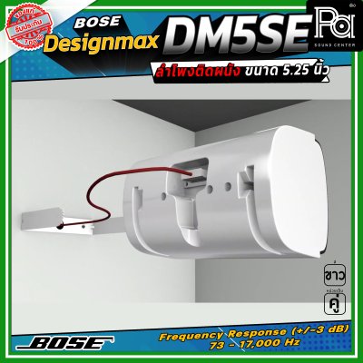 (ราคาต่อ - 1 คู่) BOSE DesignMax DM5SE ลำโพงติดผนัง 5.25 นิ้ว 240 วัตต์ มาตรฐาน IP55 พร้อมตะแกรงอลูมิเนียมมาตรฐานสำหรับใช้งานกลางแจ้ง