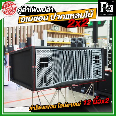 NOT SOUND ตู้โพงเปล่า อเมซอน ปากแหลมไม้ 2x2 ลำโพงแขวน ไลน์อาเรย์