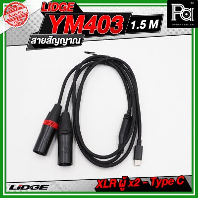 LIDGE YM-403 สาย USB TYPE-C ออก XLRผู้x2 สายสัญญาณเสียง