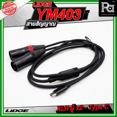 LIDGE YM-403 สาย USB TYPE-C ออก XLRผู้x2 สายสัญญาณเสียง