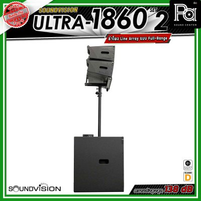 River Acoustics ULTRA 1860 Set2 ชุดเซ็ตลำโพง พร้อมแอมป์ Class-D กำลังขับ 2,000W + 1,000W  ให้เสียงทรงพลัง เหมาะสำหรับงานแสดงสด งานอีเวนต์