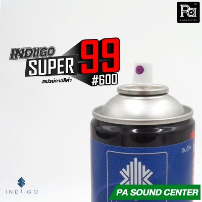 INDIIGO SUPER 99 #600 สเปรย์กาวสีดำ 600 ml.