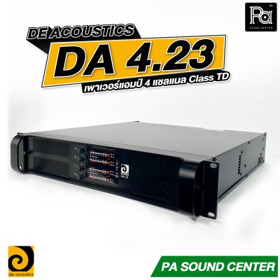 DE ACOUSTICS DA 4.23 4CH x 2350W เพาเวอร์แอมป์ 4 แชลแนล กำลังขับ 2350 วัตต์ ที่ 8 โอห์ม Class TD