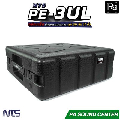 NTS PE-3UL กล่องแร็ค สูง 3U ลึก 17 นิ้ว ฝามีช่อง เก็บไมค์ และ ซิป พลาสติกชนิด Polythylene