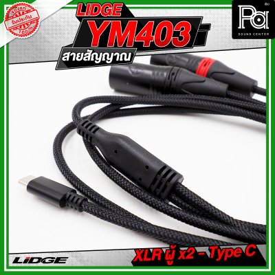 LIDGE YM-403 สาย USB TYPE-C ออก XLRผู้x2 สายสัญญาณเสียง