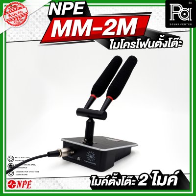 NPE MM-2M ไมโครโฟนตั้งโต๊ะ 2 ไมค์ ก้านยาว 24 เซนติเมตร
