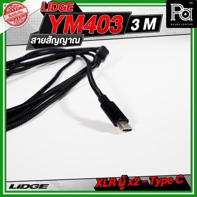 LIDGE YM-403 สาย USB TYPE-C ออก XLRผู้x2 สายสัญญาณเสียง
