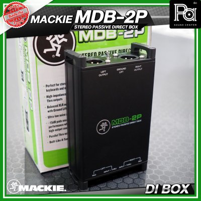 MACKIE MDB-2P STEREO PASSIVE DIRECT BOX ไดเร็ก บอกซ์ กล่องปรับระดับสัญญาณเสียง แบบ Stereo Passive