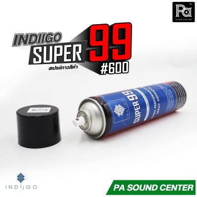 INDIIGO SUPER 99 #600 สเปรย์กาวสีดำ 600 ml.