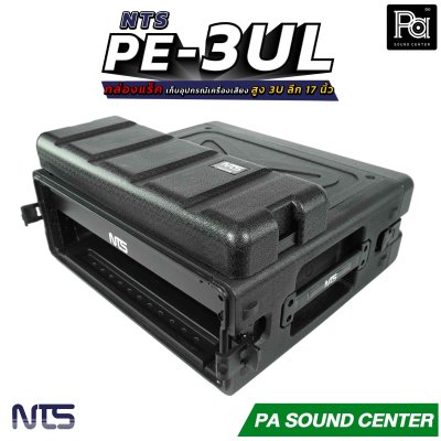 NTS PE-3UL กล่องแร็ค สูง 3U ลึก 17 นิ้ว ฝามีช่อง เก็บไมค์ และ ซิป พลาสติกชนิด Polythylene