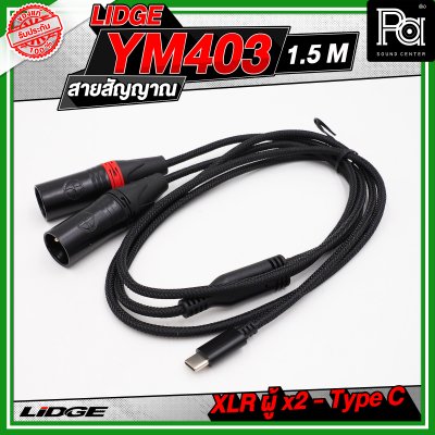 LIDGE YM-403 สาย USB TYPE-C ออก XLRผู้x2 สายสัญญาณเสียง