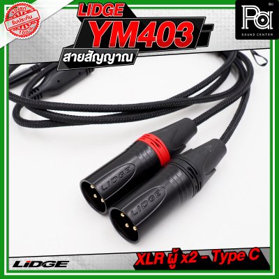 LIDGE YM-403 สาย USB TYPE-C ออก XLRผู้x2 สายสัญญาณเสียง