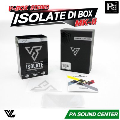 V-BOX STEREO ISOLATE DI BOX MK-II ป้องกันไฟย้อน กล่องปรับระดับสัญญาณเสียง แบบ PASSIVE 2 ชาแนล