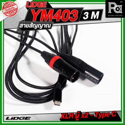 LIDGE YM-403 สาย USB TYPE-C ออก XLRผู้x2 สายสัญญาณเสียง