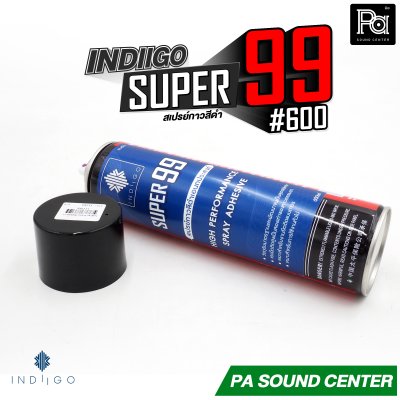 INDIIGO SUPER 99 #600 สเปรย์กาวสีดำ 600 ml.