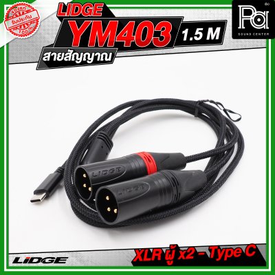 LIDGE YM-403 สาย USB TYPE-C ออก XLRผู้x2 สายสัญญาณเสียง