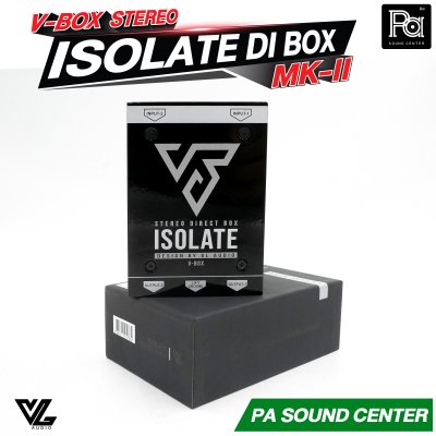 V-BOX STEREO ISOLATE DI BOX MK-II ป้องกันไฟย้อน กล่องปรับระดับสัญญาณเสียง แบบ PASSIVE 2 ชาแนล