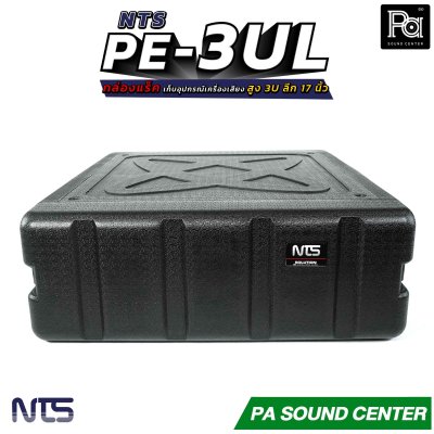 NTS PE-3UL กล่องแร็ค สูง 3U ลึก 17 นิ้ว ฝามีช่อง เก็บไมค์ และ ซิป พลาสติกชนิด Polythylene