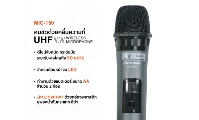 SHERMAN MIC-150 ชุดไมโครโฟนไร้สาย Headset สำหรับงานประชุม