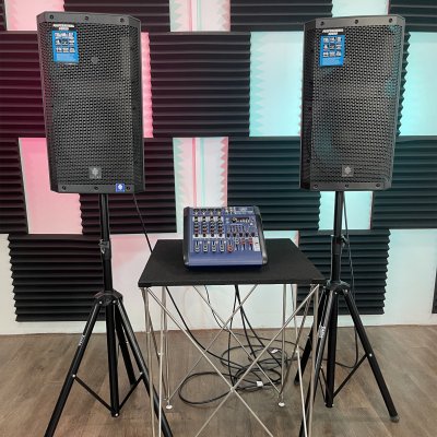 ตู้ลำโพง INDIGO EV12 2 ใบ + INDIIGO PMX-402D + ขาตั้งลำโพงTADA2ตัว + สายลำโพงสเปคอนยาว5ม. 2 เส้น