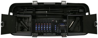 Peavey Portable PA ESCORT®3000 ตู้ลำโพงเคลื่อนที่ 10 นิ้ว 2 ทาง 150 วัตต์ พร้อมดิจิตอล มิกเซอร์ 7 ชาแนล