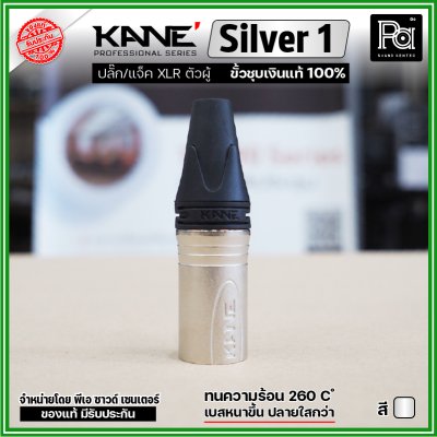 KANE Silver1 (1 ชิ้น) **มี 2 สี ให้เลือก** แจ็ค XLR ตัวผู้ 3 ขา ปลั๊กแคนนอนตัวผู้ ขั้วชุบเงินแท้ 100%