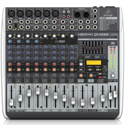 BEHRINGER XENYX QX1222USB  มิกเซอร์อนาลอก 12 ชาแนล ใช้งานง่าย ฟังก์ชั่นมีให้ครบ