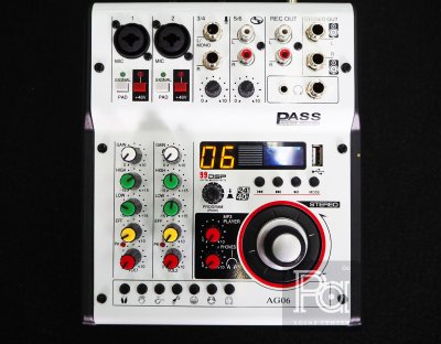 PASS AG 06 MIXER มิกเซอร์อนาลอก เอฟเฟคแท้ พร้อม ไมโครโฟนไร้สายคู่ ในตัว PASS AG 06 MIXER มิกเซอร์อนาลอก เอฟเฟคแท้ พร้อม ไมโครโฟนไร้สายคู่ ในตัว
