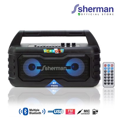 SHERMAN S-12 ลำโพงบลูทูธไร้สาย เชื่อมต่อลำโพงผ่าน BT Twin