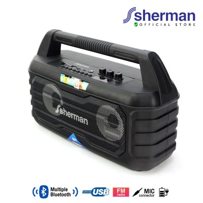 SHERMAN S-12 ลำโพงบลูทูธไร้สาย เชื่อมต่อลำโพงผ่าน BT Twin