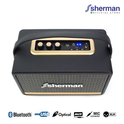 SHERMAN SB 22B2B+ ลำโพงบลูทูธ retro speaker