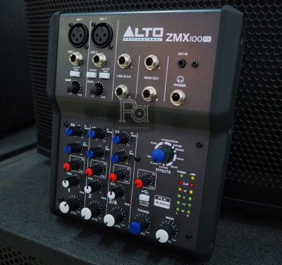 ALTO ZMX-100FX มิกเซอร์อนาลอก4 ชาแนล ขนาดเล็ก ฟังก์ชั่นจัดเต็ม มี USB Interface ในตัว