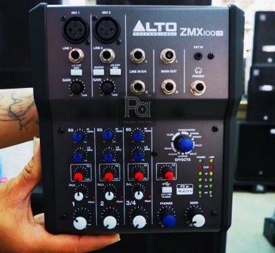 ALTO ZMX-100FX มิกเซอร์อนาลอก4 ชาแนล ขนาดเล็ก ฟังก์ชั่นจัดเต็ม มี USB Interface ในตัว