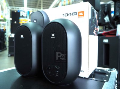 JBL 104B BTตู้ลำโพงมอนิเตอร์สตูดิโอ ขนาด 4.5 นิ้ว มีแอมป์ในตัว สีดำ Bluetooth