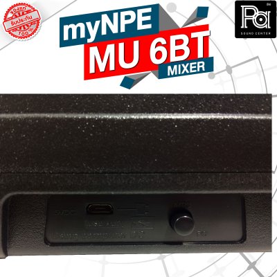 myNPE MU-6BT มิกเซอร์ขนาดเล็ก 6 ชาแนล ไมค์ 4 ช่อง มีเอฟเฟคสำหรับเสียงร้อง Bluetooth