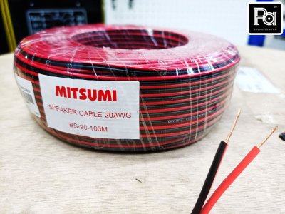 Mitsumi สายลำโพงดำแดง BS-20-100M