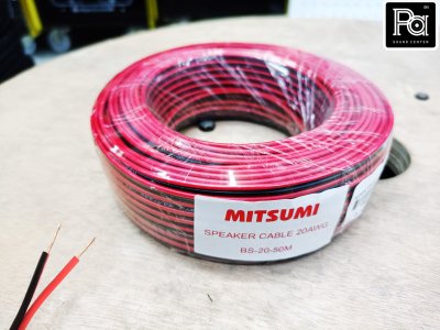 Mitsumi สายลำโพงดำแดง BS-20-50M