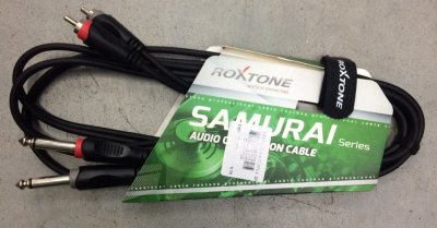 ROXTONE RACC150L2 2M สายสัญญาณ RCA x2-โฟนโมโนx2 ยาว 2 เมตร