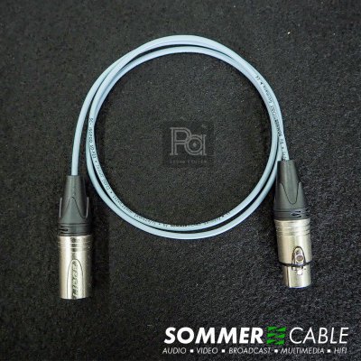 Sommer lsopod สีเทา สาย XLR ผู้-เมีย Lidge YM001A + YM002A ยาว 1 เมตร