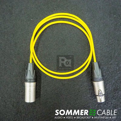 Sommer lsopod สีเหลือง สาย XLR ผู้-เมีย Lidge YM001A + YM002A ยาว 1 เมตร